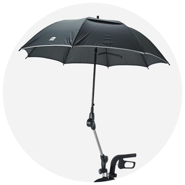 Alevo Regenschirm B+B, Bischoff & Bischoff, Bischoff und Bischoff, Zubehör, Regenschirm, Alevo, Carbon, Gehhilfe, Rollator, medizinisches Hilfsmittel